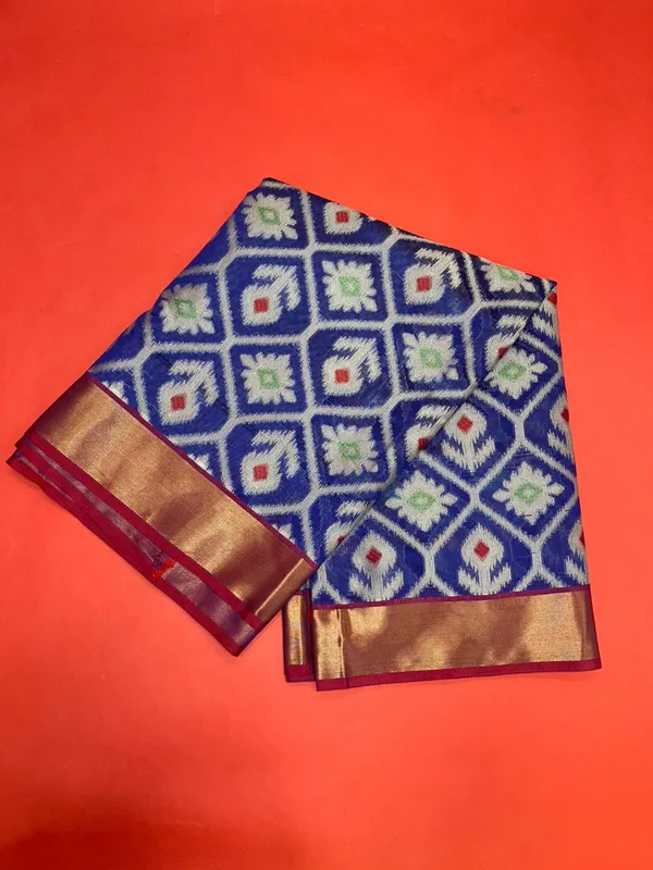 Blue_Cotton_Blend_Banarasi_Sarees_For_Women_GEASF_772