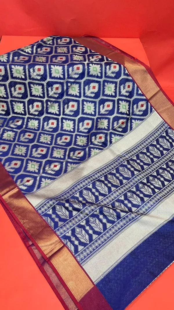 Blue_Cotton_Blend_Banarasi_Sarees_For_Women_GEASF_772