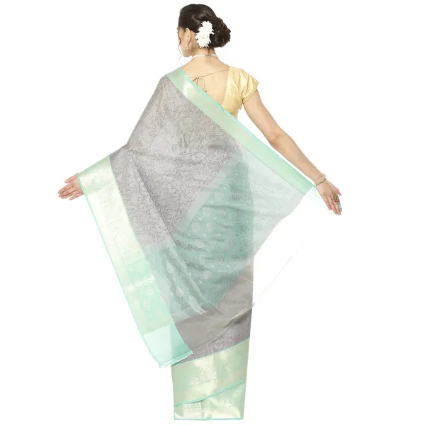 Grey_Art_Silk/Tanchoi_Banarasi_Sarees_For_Women_GEBC2