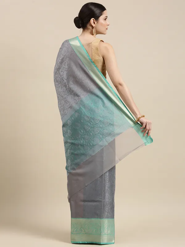 Grey_Art_Silk/Tanchoi_Banarasi_Sarees_For_Women_GEBC2