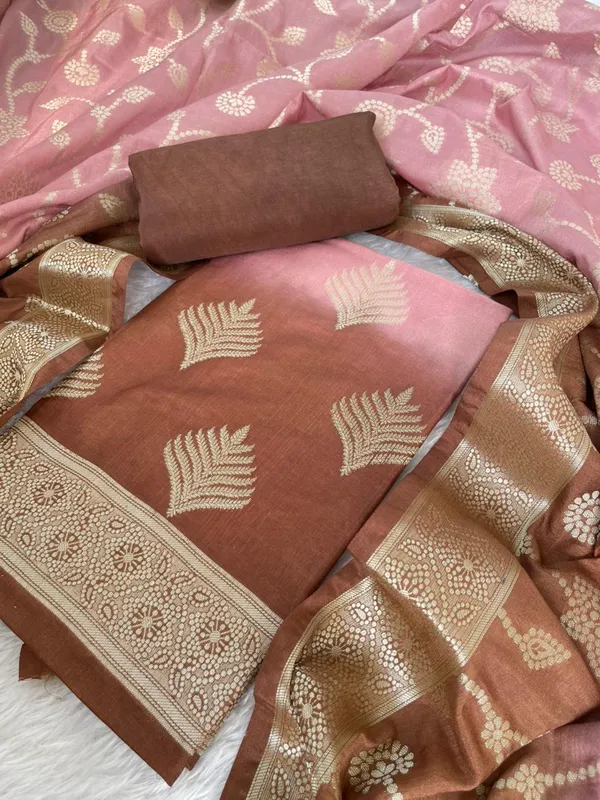 Dual_Shaded_Burgundy_Katan_Georgette_Banarasi_Suit_with_Gold_Zari_Booti_&_Rich_Border_130DAN_SH5