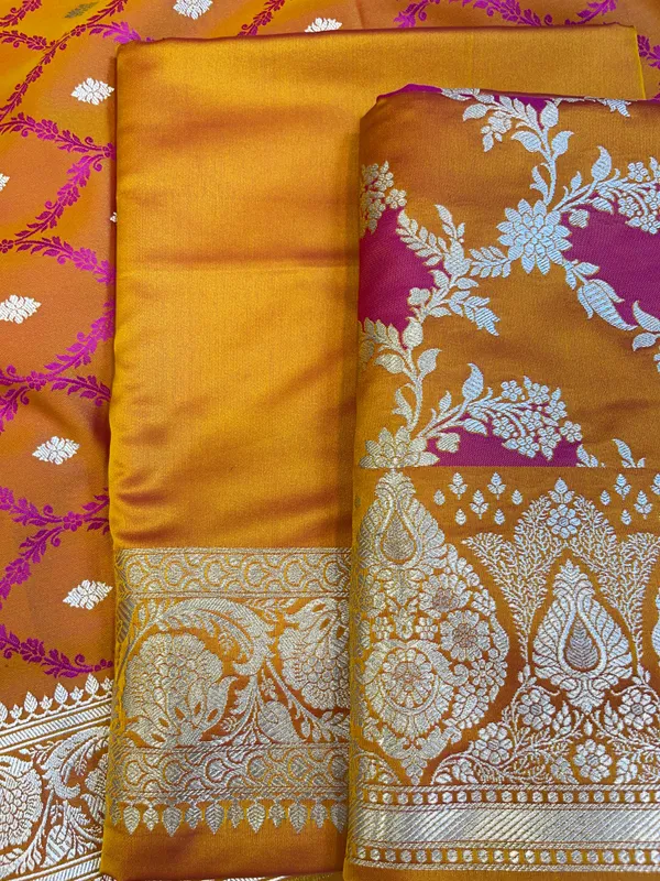 Mustard_Yellow_Mashru_Silk_Floral_Rangkaat_Floral_Zari_Jaal_Banarasi_3_pcs_Suit_Set_26AJ_MSR3