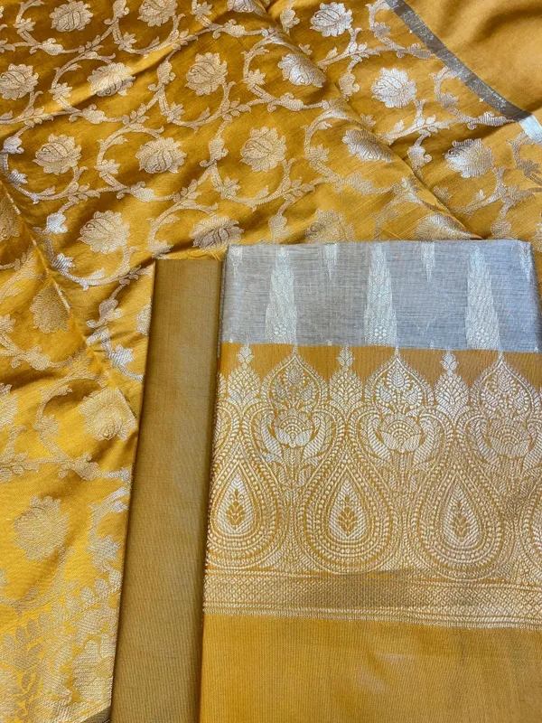 Beige_Art_Silk_Floral_Zari_Booti_Contrast_Banarasi_Suit_with_Mustard_Dupatta_625AJ_TPT43