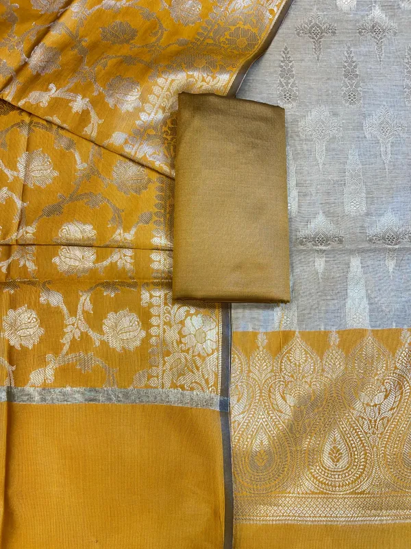 Beige_Art_Silk_Floral_Zari_Booti_Contrast_Banarasi_Suit_with_Mustard_Dupatta_625AJ_TPT43