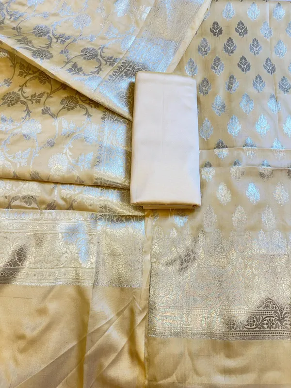 Tussar_Semi_Silk_Floral_Zari_Booti_Banarasi_3_pcs_Suit_Set_900AJ_SK35