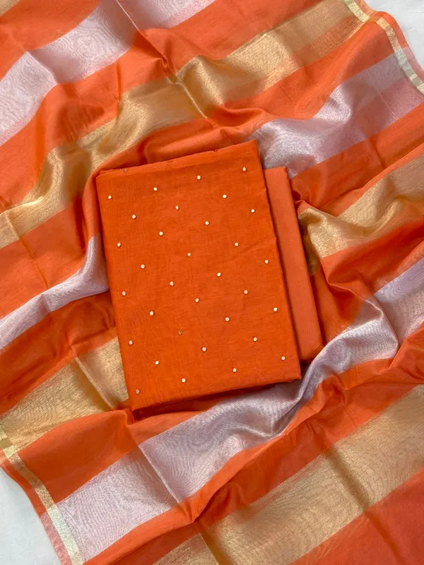 Rust_Orange_Mal_Chanderi_Mirror_Work_Booti_Banarasi_Suit_With_Stripe_Dupatta_150PNJ_MR3