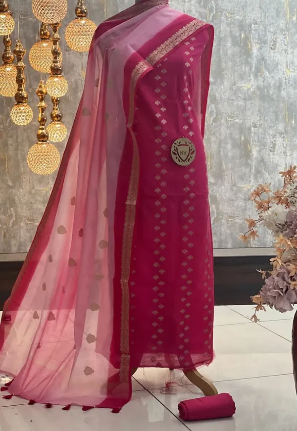 Magenta_Cotton_Silk_Banarasi_Suit_with_Silver_Zari_Booti_&_Elegant_Tassel_Dupatta_1050SKL_CSP9