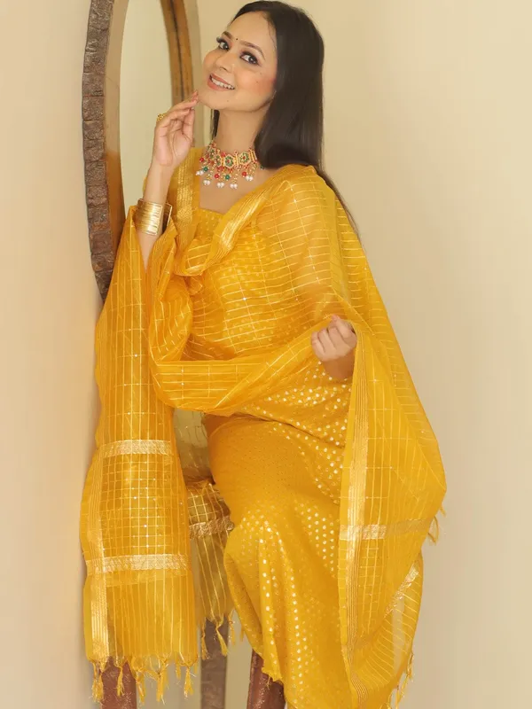 Yellow_Banarasi_Mercerised_Lorex_Weave_Suit_with_Organza_Silk_Check_Sequins_Embroidery_Dupatta_1000SKL_OGL1