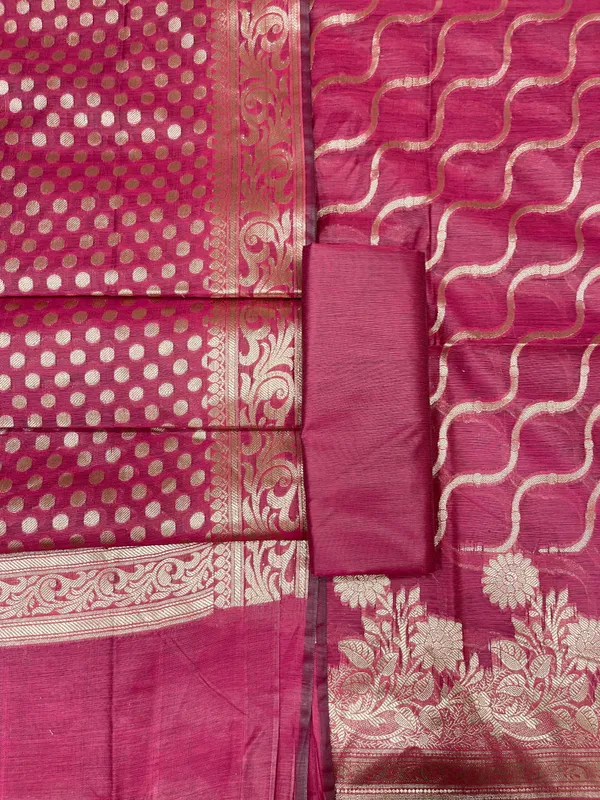 Magenta_Cotton_Silk_Lehariya_Banarasi_3_pcs_Suit_Set_675JVC_102