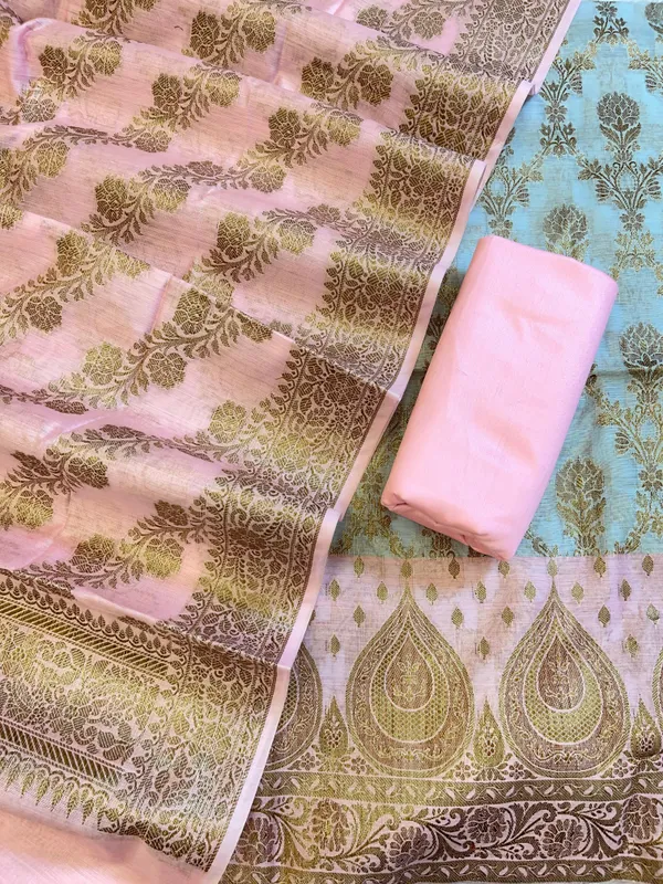 Blue_Cotton_Alfi_Zari_Jaal_Contrast_Pink_Border_Banarasi_Suit_55IM_CTN6