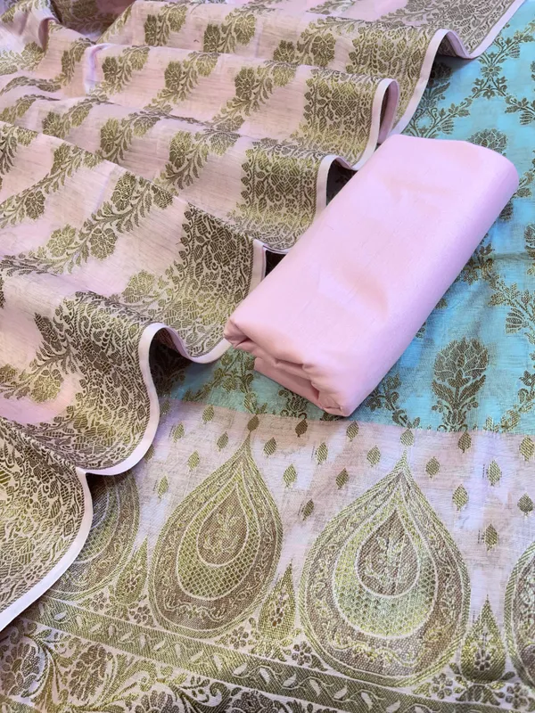 Blue_Cotton_Alfi_Zari_Jaal_Contrast_Pink_Border_Banarasi_Suit_55IM_CTN6