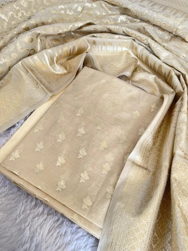 Cream_Pure_Mercerise_Cotton_Lorex_weave_Floral_Zari_Booti_Banarasi_Suit_with_Zari_Jaal_Dupatta_1250DAN_LX4