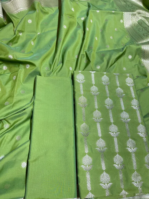 Humairah_Presents_Pistachio_Silver_Zari_Floral_Stripe_3_pcs_Suit_Set_with_Plain_Bottom_and_Chunri_Zari_Booti_Pista_Green_Dupatta
