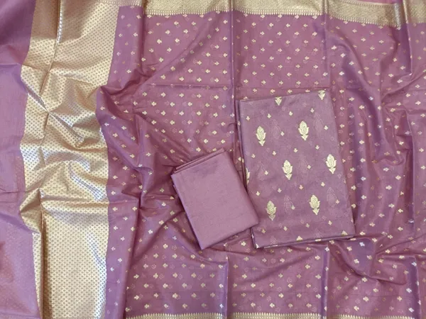 Light_Purple_Mercerise_Silk_Floral_Zari_Booti_with_Chunri_Booti_Dupatta_Banarasi_Suit_11SKL_CMS1