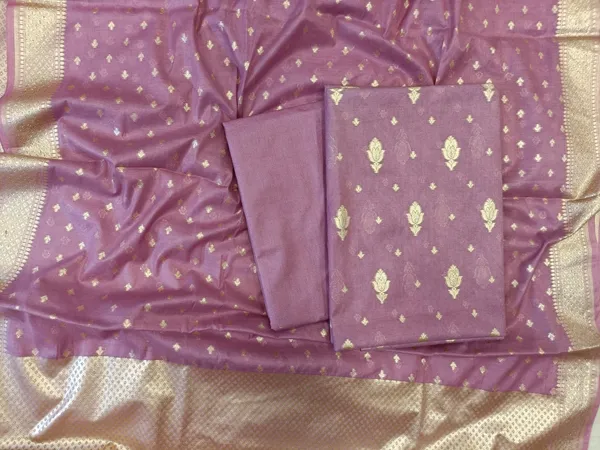 Light_Purple_Mercerise_Silk_Floral_Zari_Booti_with_Chunri_Booti_Dupatta_Banarasi_Suit_11SKL_CMS1