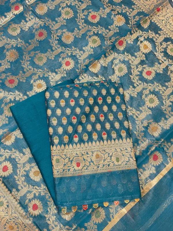 Seagreen_Cotton_Silk_Banarasi_3_pcs_Suit_Set_680ASD_CS35