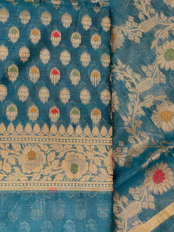 Seagreen_Cotton_Silk_Banarasi_3_pcs_Suit_Set_680ASD_CS35
