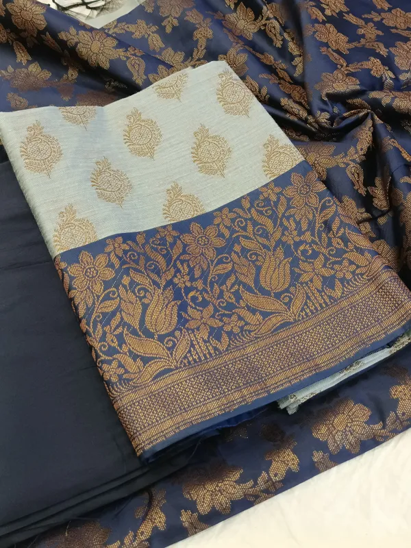 Light_Blue_Cotton_Floral_Zari_Booti_with_Contrast_Navy_Blue_Silk_Border_Banarasi_Suit_525IM_CTN10