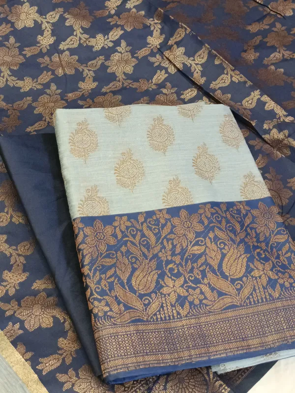 Light_Blue_Cotton_Floral_Zari_Booti_with_Contrast_Navy_Blue_Silk_Border_Banarasi_Suit_525IM_CTN10