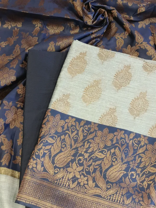Light_Blue_Cotton_Floral_Zari_Booti_with_Contrast_Navy_Blue_Silk_Border_Banarasi_Suit_525IM_CTN10