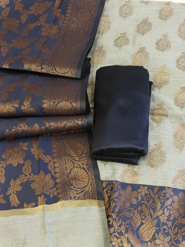 Light_Blue_Cotton_Floral_Zari_Booti_with_Contrast_Navy_Blue_Silk_Border_Banarasi_Suit_525IM_CTN10