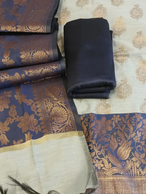 Light_Blue_Cotton_Floral_Zari_Booti_with_Contrast_Navy_Blue_Silk_Border_Banarasi_Suit_525IM_CTN10