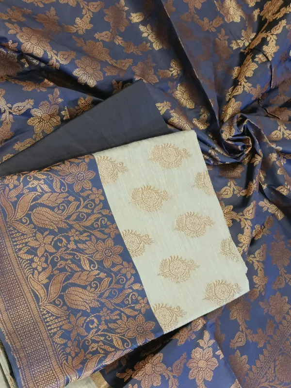 Light_Blue_Cotton_Floral_Zari_Booti_with_Contrast_Navy_Blue_Silk_Border_Banarasi_Suit_525IM_CTN10
