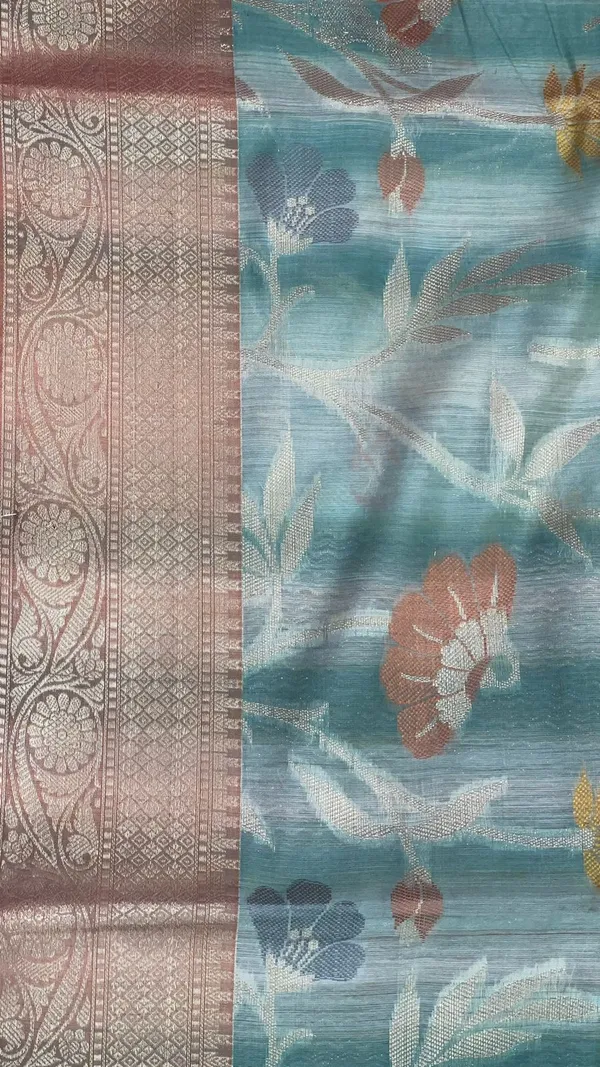 Sea_Green_Matka_Silk/Silk_Blend_Banarasi_Sarees_For_Women_GEMTKSLK_101