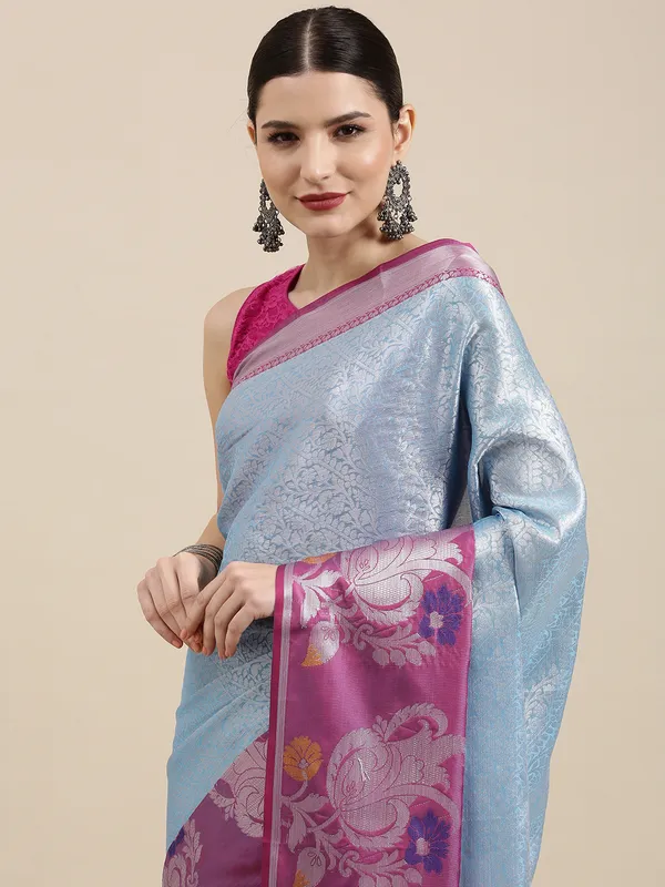 Blue_Kanjeevaram_Banarasi_Sarees_For_Women_GEMA22