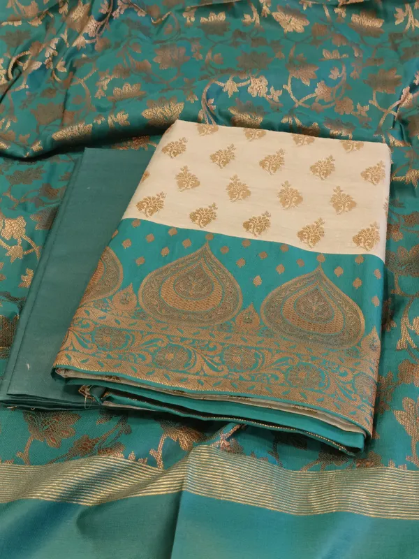 Light_Seagreen_Cotton_Floral_Zari_Booti_with_Contrast_Seagreen_Silk_Border_Banarasi_Suit_525IM_CTN4
