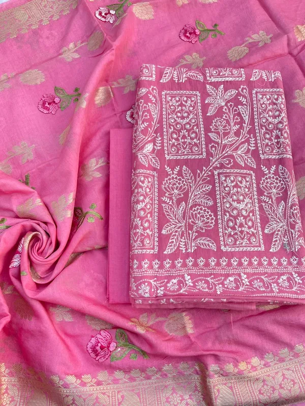 Pink_Pure_Banarasi_Mercerised_Suit_with_Zari_Booti_Weaving_&_Embroidery_Dupatta_1250SKL_ME1