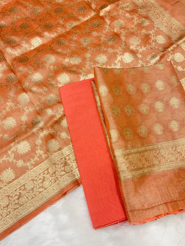 Puresilk_Handloom_Peach_Pink_Tissue_Silk_Banarasi_3_pcs_Suit_Set_RHN_TSU8