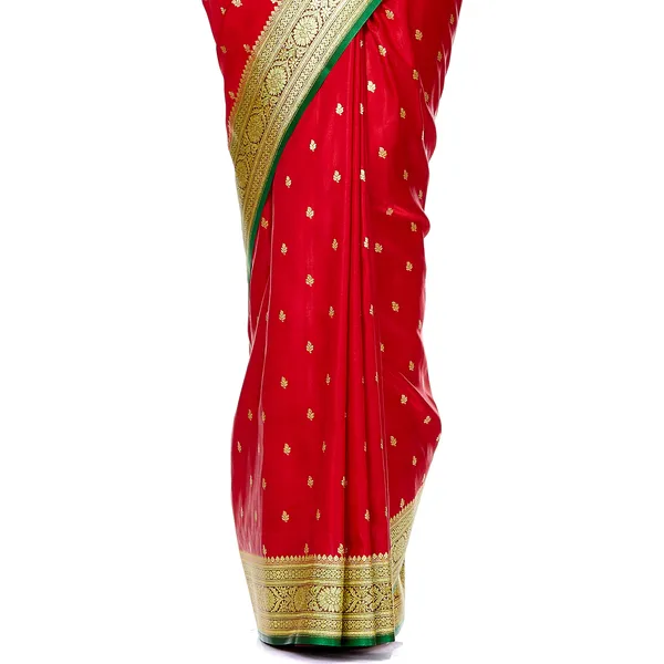 Humairah_Presents_Red_Satin_Silk_Saree_With_Blouse_Piece(JA23)