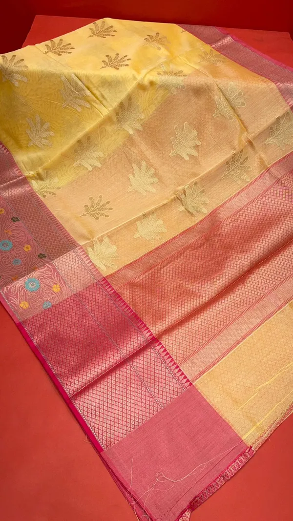 Yellow_Cotton_Blend_Banarasi_Sarees_For_Women_GEHKR_2