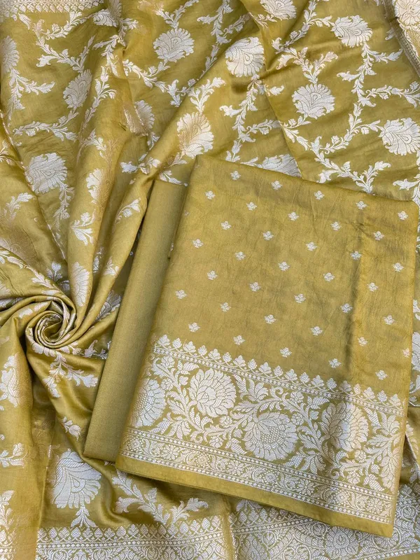 Olive_Green_Viscose_Silk_Banarasi_Suit_with_Zari_Chunri_Booti_&_Floral_Jaal_Dupatta_1050BFS_SV13
