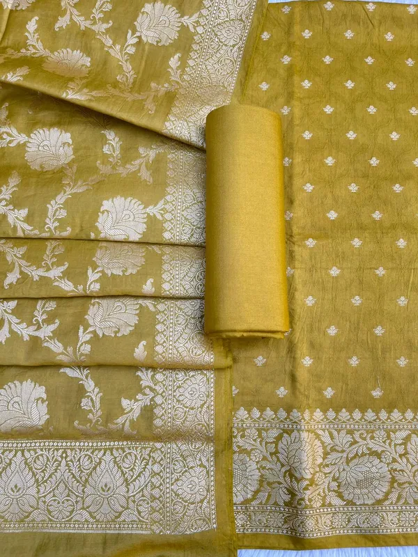 Olive_Green_Viscose_Silk_Banarasi_Suit_with_Zari_Chunri_Booti_&_Floral_Jaal_Dupatta_1050BFS_SV13