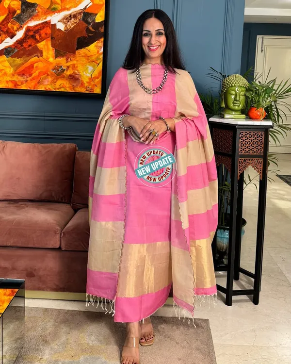 Elegant_Pink_&_Light_Brown_Cotton_Silk_Banarasi_Suit_with_Zari_Stripe_Dupatta_750SKL_CS13
