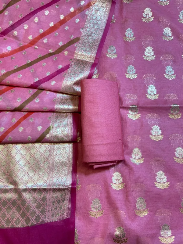 Pink_Pure_Mercerised_Silk_Banarasi_3_pcs_Suit_Set_with_Stripe_Rangkaat_Dupatta_1250SKL_MS5
