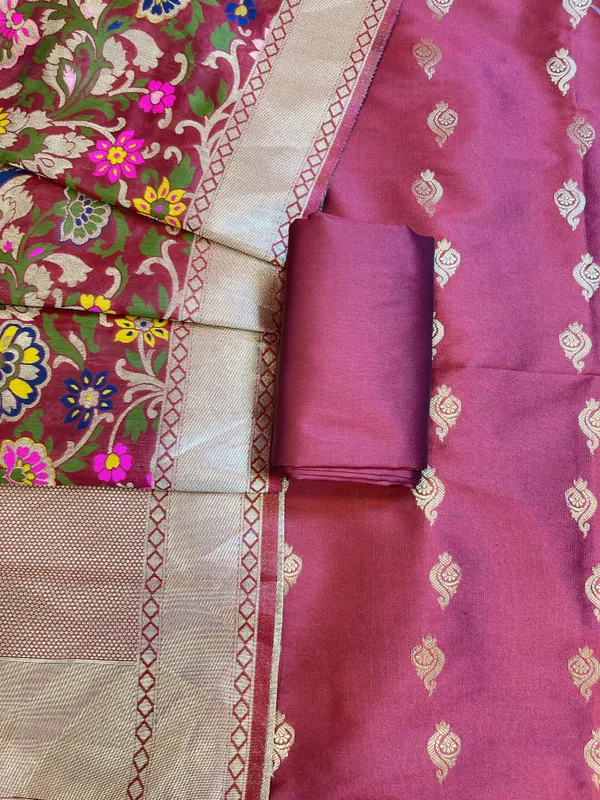 Burgundy_Katan_Silk_Zari_Booti_Banarasi_3_pcs_Suit_Set_with_Multicolor_Mina_Dupatta_700SKL_KS10