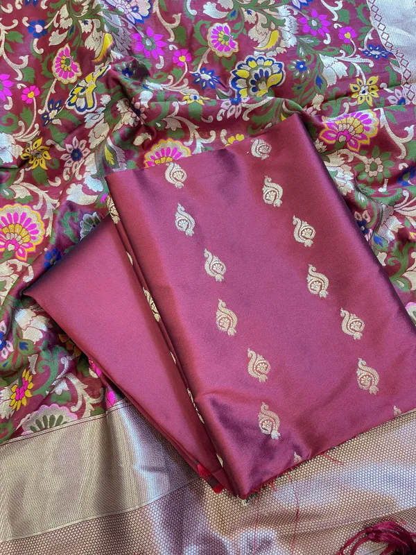 Burgundy_Katan_Silk_Zari_Booti_Banarasi_3_pcs_Suit_Set_with_Multicolor_Mina_Dupatta_700SKL_KS10