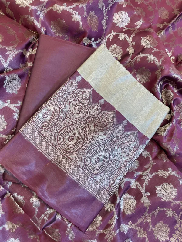 Beige_Art_Silk_Floral_Zari_Booti_Contrast_Banarasi_Suit_with_Maroon_Dupatta_625AJ_TPT47