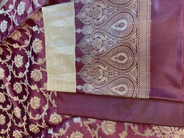 Beige_Art_Silk_Floral_Zari_Booti_Contrast_Banarasi_Suit_with_Maroon_Dupatta_625AJ_TPT47