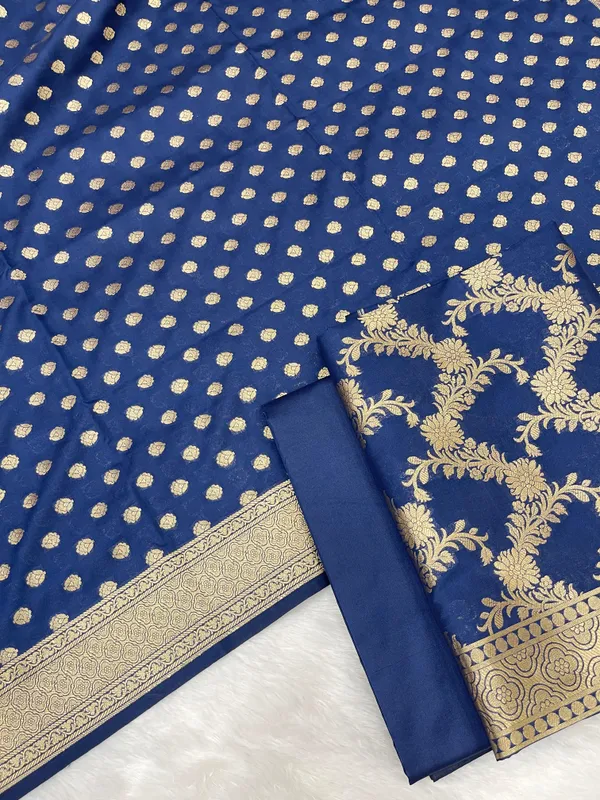 Navy_Blue_Handloom_Cotton_Silk_Banarasi_3_pcs_Suit_Set_RHN_10