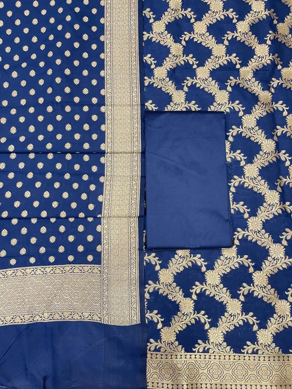 Navy_Blue_Handloom_Cotton_Silk_Banarasi_3_pcs_Suit_Set_RHN_10