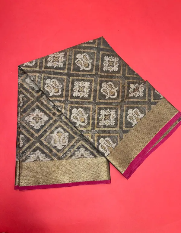Grey_Cotton_Blend_Banarasi_Sarees_For_Women_GEASF_775