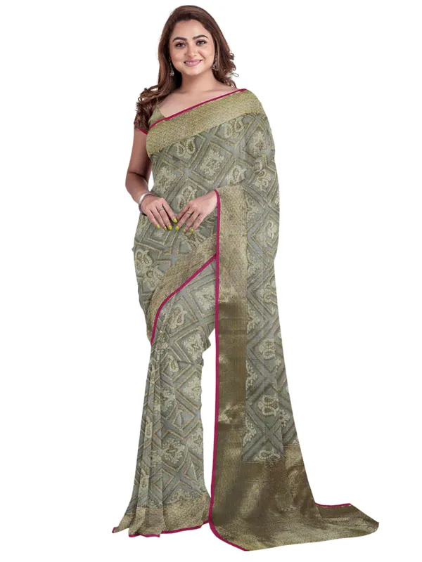 Grey_Cotton_Blend_Banarasi_Sarees_For_Women_GEASF_775