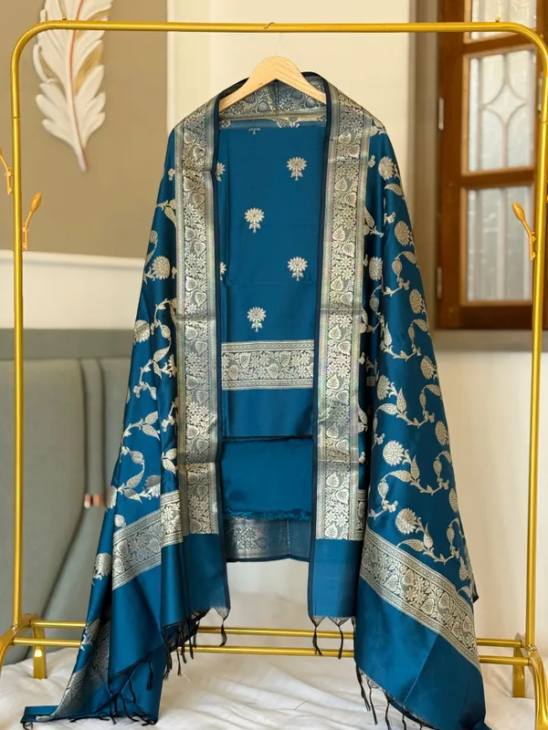 Teal_Blue_Katan_Silk_Katban_Floral_Zari_Booti_Banarasi_Suit_with_Floral_Zari_Jaal_Dupatta_800SKL_KSK4