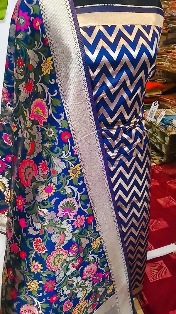 Blue_Katan_Silk_Zig-Zag_With_Multicolor_Mina_Jaal_Dupatta_Banarasi_Suit_Set_Skl_Kz2
