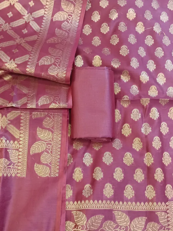 Burgundy_Cotton_Blend_Floral_Zari_Booti_with_Zig-Zag_Zari_Jaal_Dupatta_Banarasi_Suit_65SHL_PV3