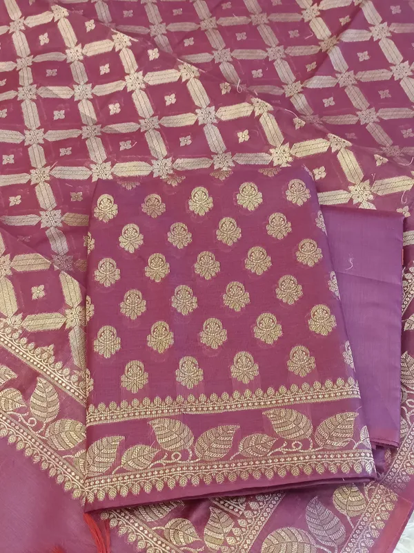 Burgundy_Cotton_Blend_Floral_Zari_Booti_with_Zig-Zag_Zari_Jaal_Dupatta_Banarasi_Suit_65SHL_PV3
